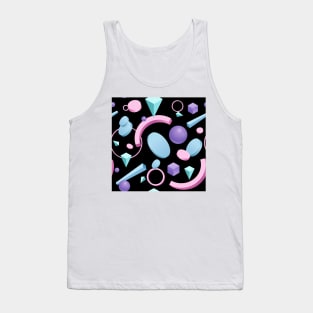 3D Shapes Background 3 Tank Top